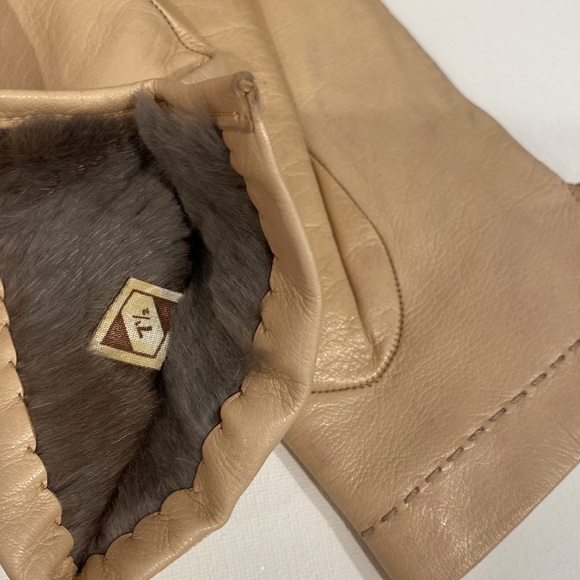 Leather Gloves Fur Inside - Picture 6 of 7